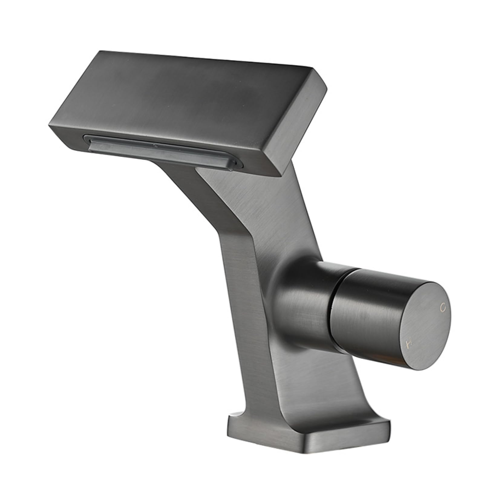 Bathroom Sink Faucet, Single Handle Brass Vanity Sink Mixer Tap for Lavatory, Hot and Cold Water Control