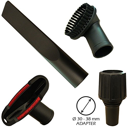 TOP - UNIVERSAL (30-38 mm) - JUEGO DE BOQUILLAS DE LIMPIEZA / KIT DE ACCESORIOS PARA ASPIRADORA Bosch BMS 2000 2299 Serie, Nilfisk P40, Hoover SC 228 Alpina, Severin BR 7926 / BR7926