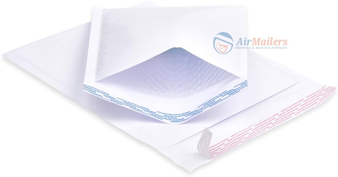 #2 8.5x12 Padded Envelopes White Kraft Bubble Mailers Small Bubble Envelopes 200pcs by BravoPack
