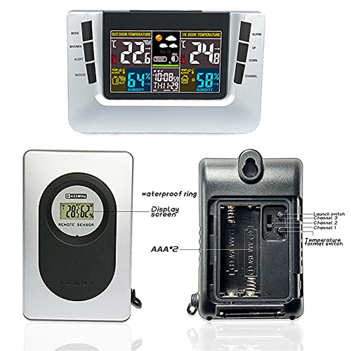 H116G USB Wireless multifunctionele weersvoorspellingsklok elektronische thermometer vochtigheidsmeter - Image 3