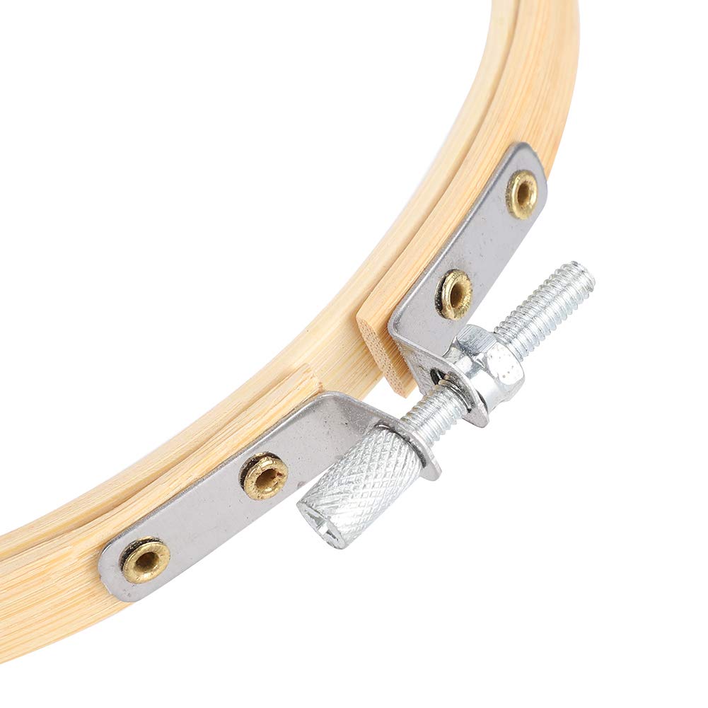 12 Stück 13 cm Runder Stickrahmen, Stickrahmen Bambus Kreis Kreuzstich Hoop Ring für Stickerei und Kreuzstich