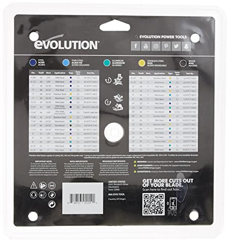 Evolution Power Tools 10Bladest Steel Cutting Saw Blade, 10-Inch X 52-Tooth , Blue #TOP2