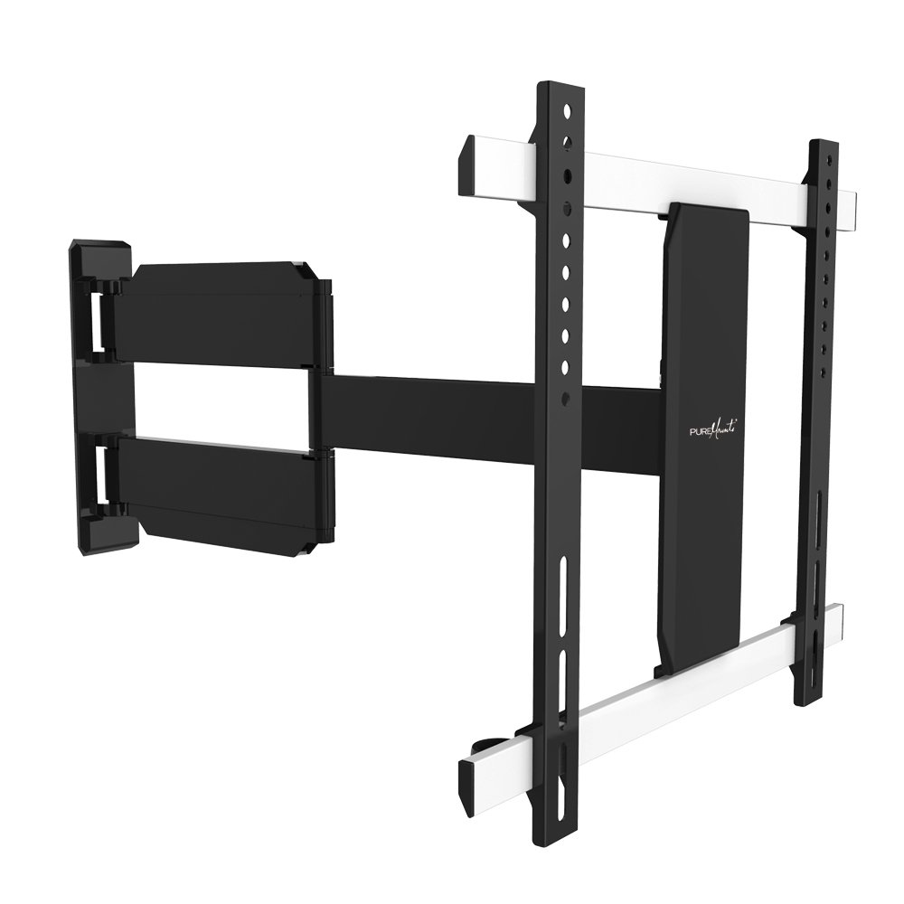 PureMounts SLIMFLEX-65 montaggio a parete per televisori con 71-165 cm (28-65"), VESA 600x400, inclinabile: -15, orientabile: 180, distanza dal muro: 36-600 mm, carico massimo: 25 kg, nero