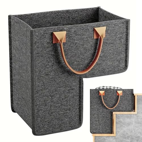 La Mejor Selección de Cestos de escalera que puedes comprar esta semana. 42 Cesta para escaleras – Organizador plegable de almacenamiento de escaleras, cestas de lavandería para escaleras | Organizador de escaleras con asas, cesta de mimbre para...
