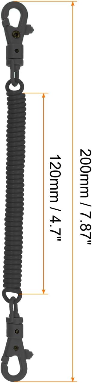 PATIKIL Retractable Coil Springs Keychain, Anti-lost Key Chain Holder Lanyard Cord with Plastic Lobster Clasp for Keys Wallet - Image 2