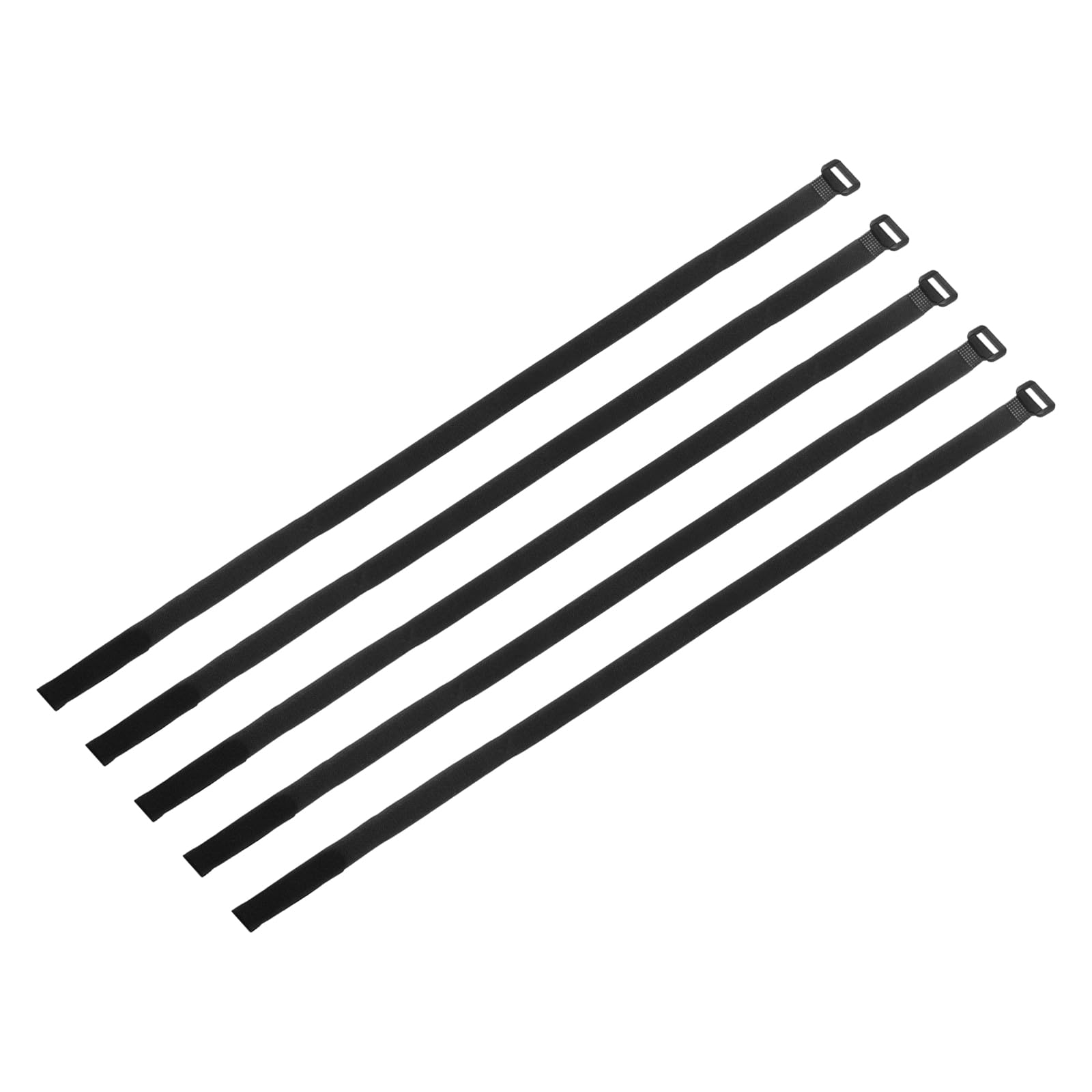 sourcing map 5 Pcs Reusable Battery Tie Down Straps 20mm x 100cm Nylon Multipurpose Battery Hold Down Adjustable Cinch Strap Hook Loop Fastening Tie for Quadcopters FPV RC Drone Boat Car, Black โ image 1