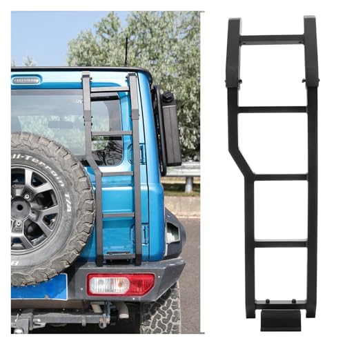 スズキ ジムニー JB64 JB74W 2019-2023 テールゲートペダルステップに適合する車の後部テールドアクライミングラダー(Black style 2)