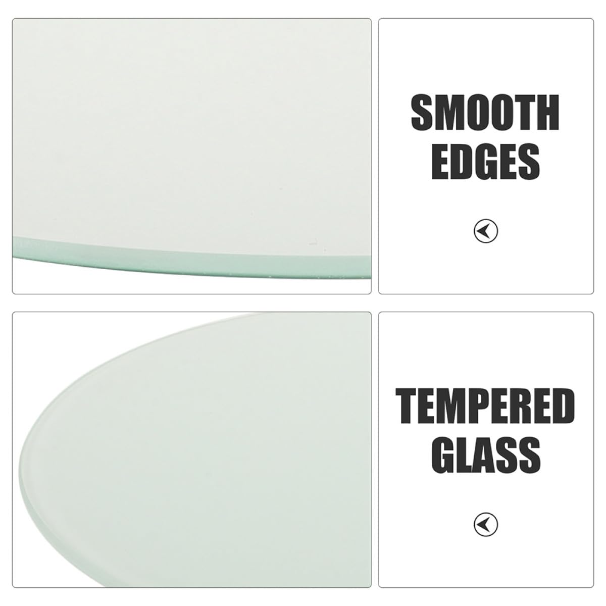 Toyvian Planche à Découper Ronde en Verre Trempé 30 CM Revêtement Antidérapant Surface Lisse Facile à Nettoyer Planche Multifonction Cuisine Découpe Légumes et Préparation Aliments