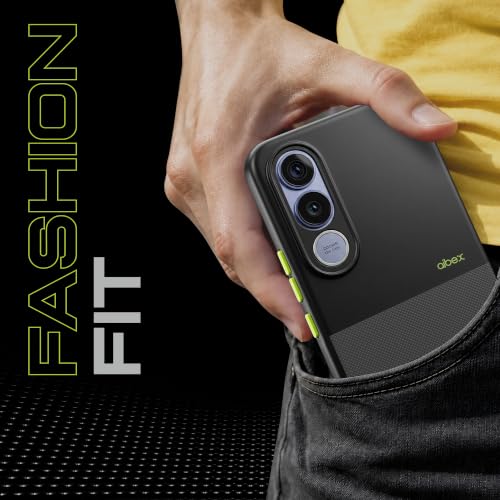 Image of AIBEX Premium Back Cover Case Compatible for Vivo V70 FE 5G | Scratch & Drop Tested Shockproof Matte Texture Case with Soft Microfibre Lining | Slim Fit Cover with Anti-Scratch Finish - Black