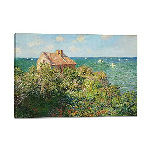 アートパネル クロード・モネ 油絵 印象派 風景画 複製画 名画 絵画 壁掛け 風水 玄関 飾り絵 プレゼント 木枠付きの完成品(60x90cm)
