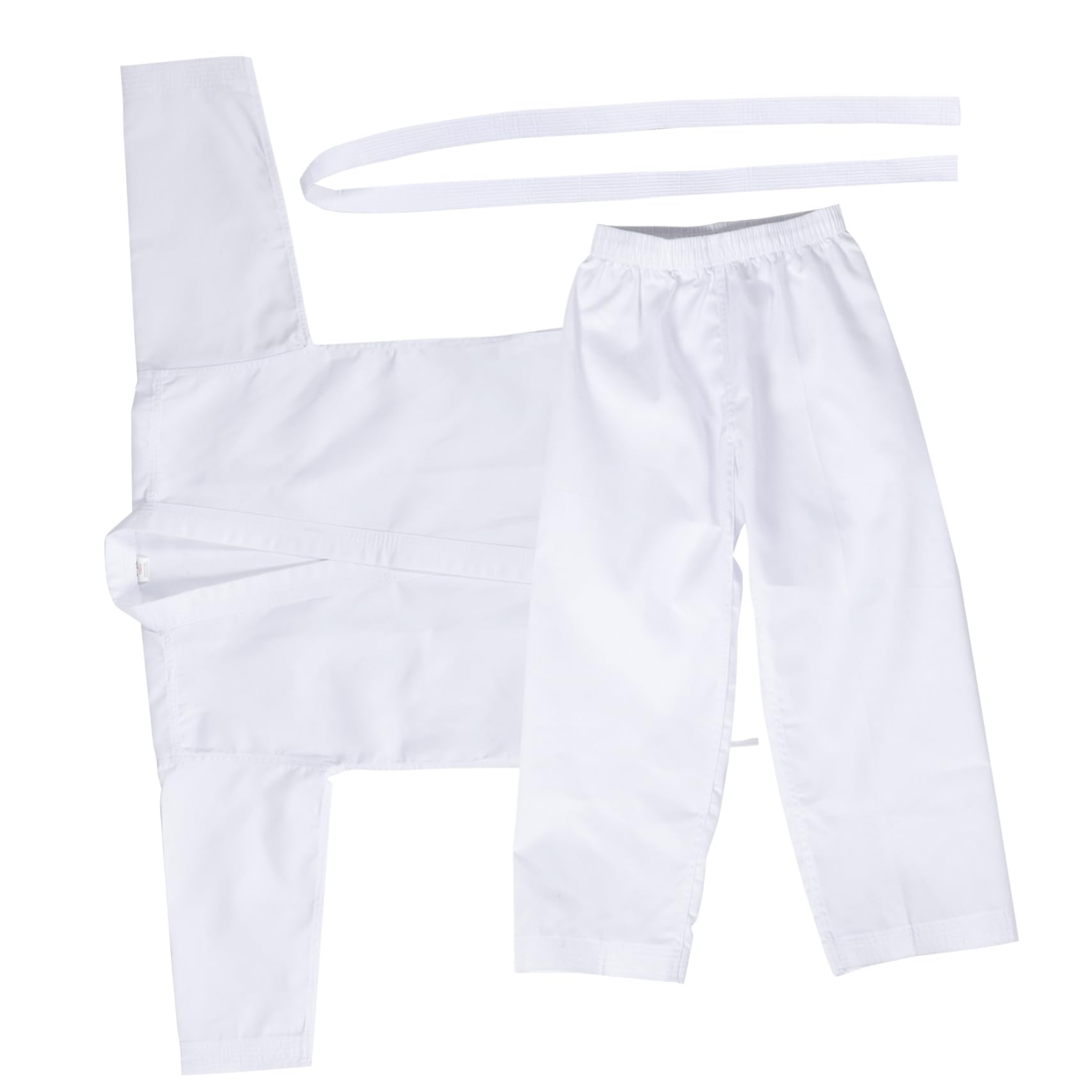 Kimono da Karate Bianco per Adulti e Ragazzi, Tessuto Misto Cotone, Comodo ed Elastico, per Allenamento Quotidiano e Arti Marziali
