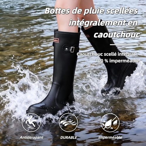 starflare Gummistiefel Damen Knöchelhohe Stiefel Wasserdichte Gummistiefel für Gartenarbeit & Outdoor Leichte & Bequeme Damen Gummistiefel für Spaziergänge, Angeln & Mehr