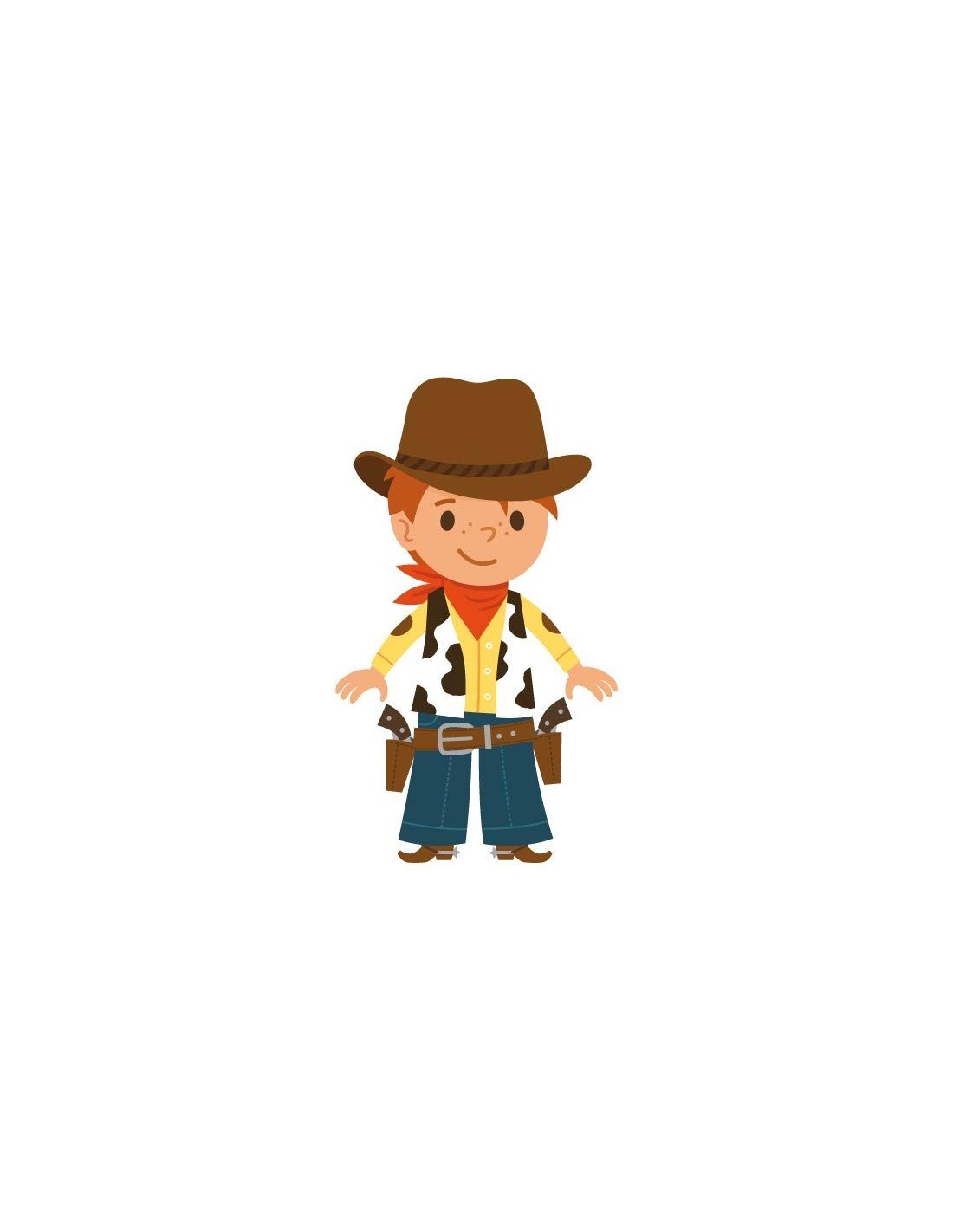 Sticker enfant cowboy revolvers pour créer une chambre de aventurier
