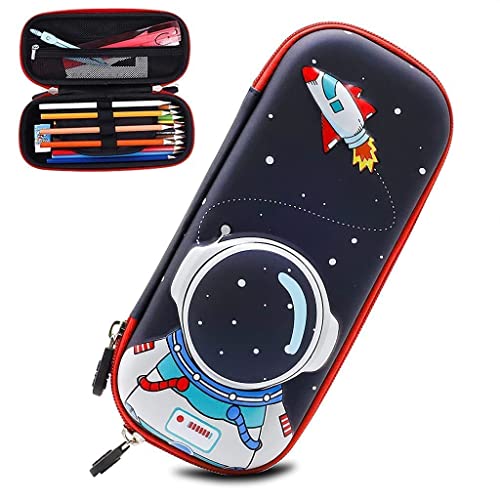 Image of LONGMIRE Plastic Big Capacity 3D Eva Space Design Pencil Pen Case, Large Storage High Capacity Bag Pouch Holder Box Organizer (Multicolor)