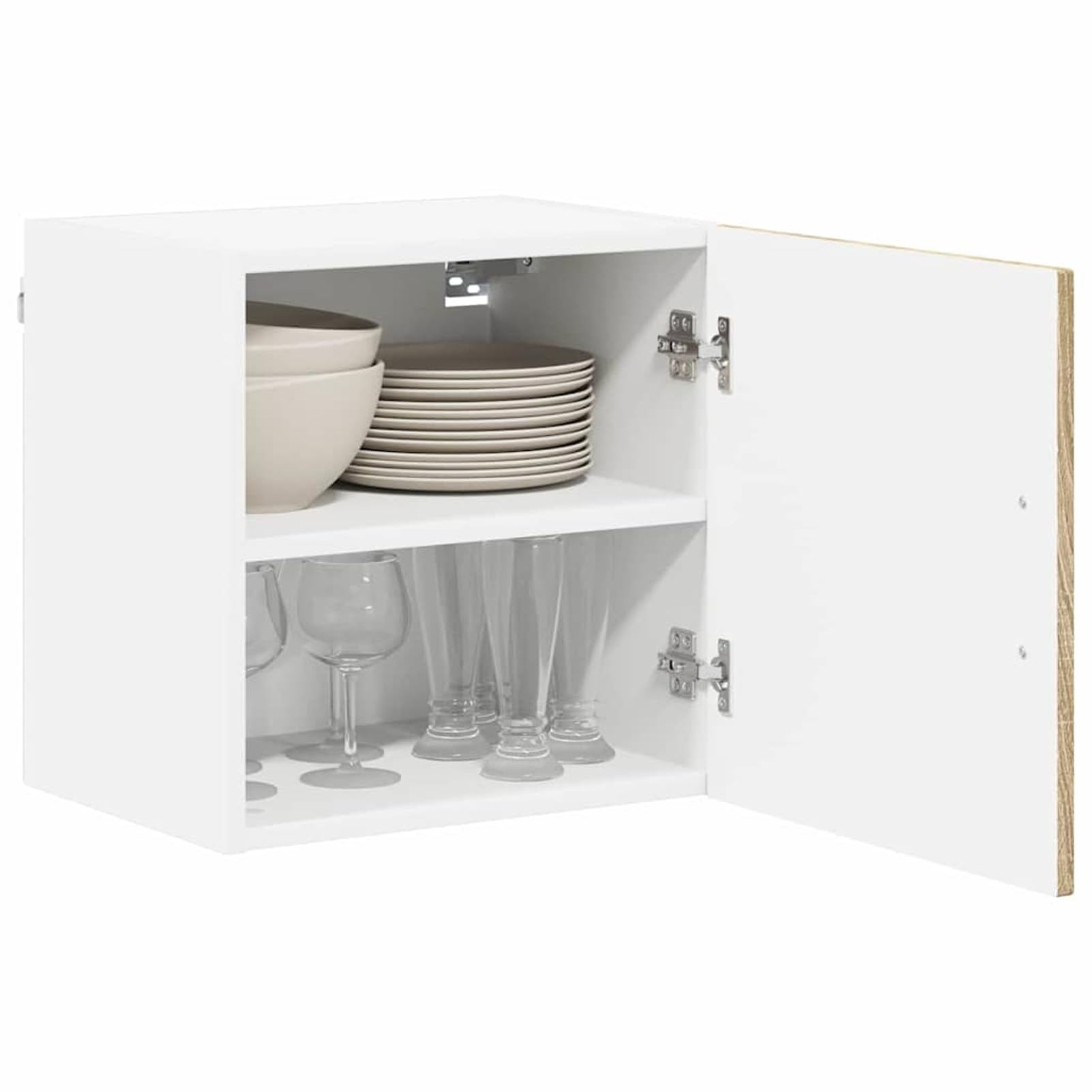 Meuble de cuisine suspendu bois chêne Sonoma petit placard de rangement
