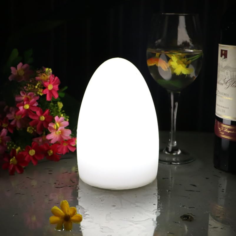 iplusmile Led Egg Shaped Table Lamp USB Charging Night Light with 7 Color Changing Modes for Bedroom Outdoor Bar Desk Lamp 7.5X5.5 Inch - Image 3