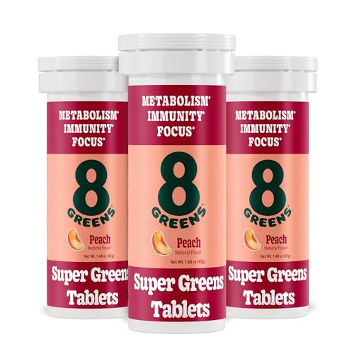 8Greens Daily Greens Gummies Peach 30 Count