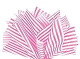 Flexicore Packaging Hot Pink Pin Stripe Print Gift Wrap Tissue Paper Size: 15 Inch X 20 Inch | Count: 10 Sheets | Color: Hot Pink Pin Stripe