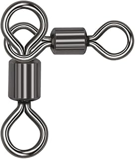 QHDJIANHUI 3 Way Swivel Fishing Three Way Crossline Swivels Saltwater Freshwater (7x8-27LB-50pcs)
