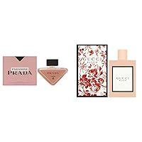 Vista 1 de Prada Paradoxe - Eau de Parfum en espray para mujer, 3.0 onzas, recargable y Gucci Bloom para mujer, Eau de Parfum en aerosol, 3.3 onzas, multicolor