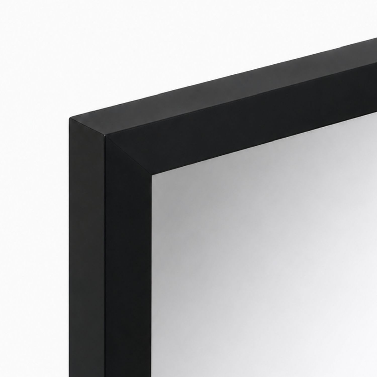 Online-GalleryKing OGK Thirty Wandspiegel 70x125 cm mit Rahmen Schwarz Matt - Echtglas Spiegel verzerrungsfrei mit 30 mm breitem MDF Holzrahmen, handgefertigt in Deutschland