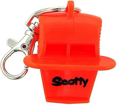 Scotty #780 LifeSaver Whistle,Silver/Red