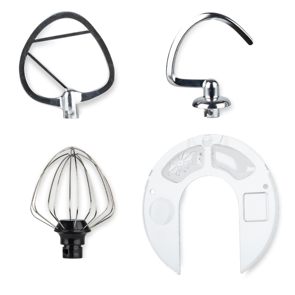 PRIXTON Batidora Amasadora KR250 para Repostería, Potencia 1500W, 10 Velocidades, Bol Acero Inoxidable de 5 litros, 3 accesorios, Tapa Transparente, Color Negro Mate