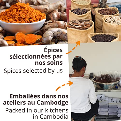 Khla - Bio Kurkuma Pulver - Beutel 250g - gemahlene Kurkumawurzel aus Vietnam - Zutaten Kochen & Backen - Fleisch, Fisch, Currys, exotische Gerichte - Asiatische Gewürze