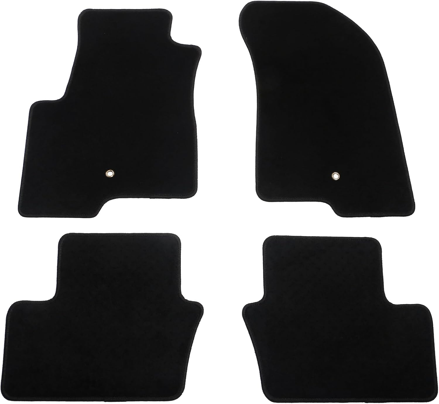 IKON MOTORSPRTS, Custom Fit Floor Mats Compatible with 2007-2016 Jeep Compass/Patriot, Custom Nylon Black Carpets Liner Protector 1st 2nd Row Front Rear Protection 4PC, 2008 2009 2010 2011 2012 2013
