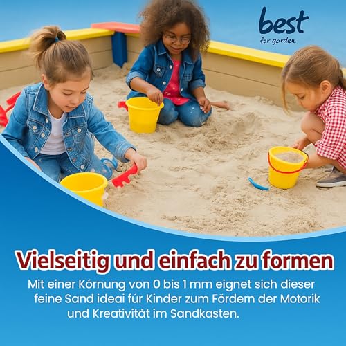 4myBaby GmbH - Spielsand 15kg | Quarz Sand für Sandkasten | Kinder Spielsand | Dekosand | Spielsand für Sandkasten | Keimfreier Spielsand | Gewaschener Feiner Quarzsand - für Sicheres Spielen