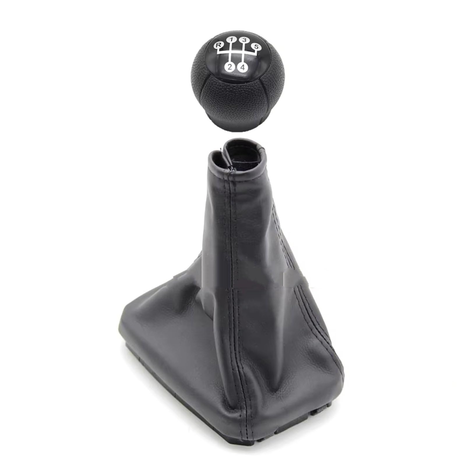 HILLAR Car Gear Stick Knob for Opel for Vauxhall for MERIVA A 2003-2010 Car 5 Speed Gear Stick Shift Lever Knob with Leather Boot(Type3)