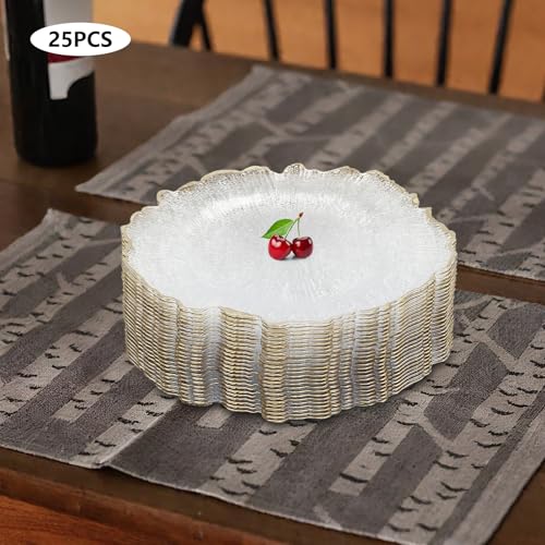 25 Platos Decorativos Redondos Oro 13 Pulgadas miniatura 4