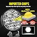 Jumpdy 2.5 inch LED Round Light Bar 2 Pcs, Work Light Round Flood Light, Off Road Vehicle Lights LED Lights for Trucks, Off Road Vehicles, ATVs, UTVs, 4WDs, Boats, etc., Long Lifespan