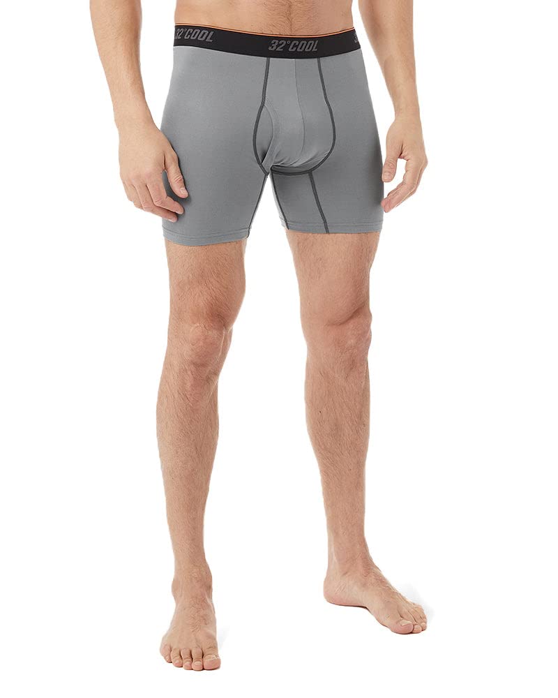 32 Degrees32 Degrees Men’s Cool Active Boxer Brief | Anti-Odor | Moisture Wicking | Elastic Waistband | Functional Fly