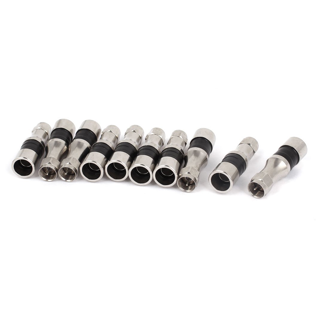 Aexit 10Pcs 75-7 RG11 F-Type ist-on Tooless Coax Coaxial Water Resistant Cable Connector (5cf829e69a6337de1804afb1bbe356ca)