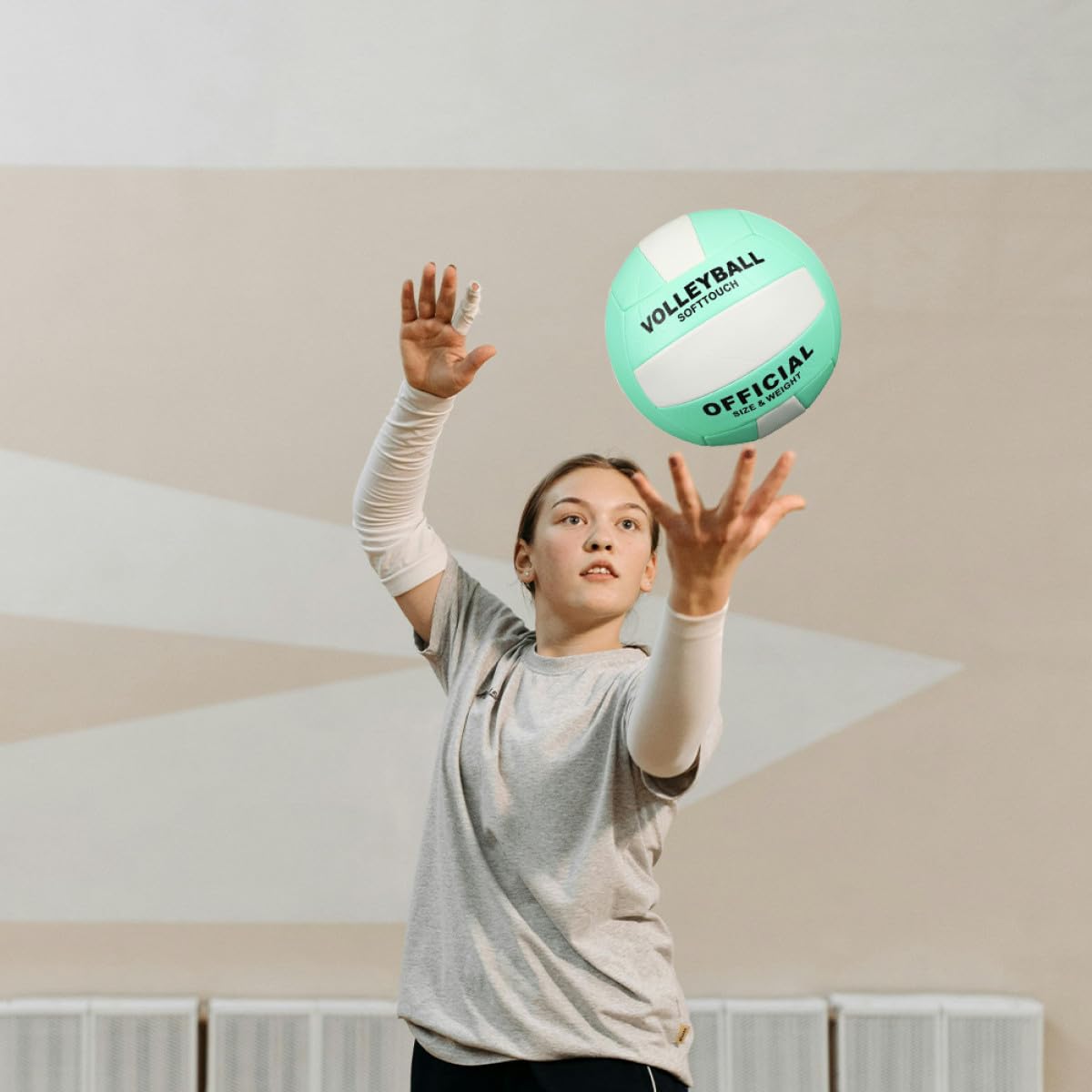 ibasenice 2piezas Pelota Voleibol Suave para Entrenamiento y Examen Interior Adultos Talla Duradera Control Estable Deportivo