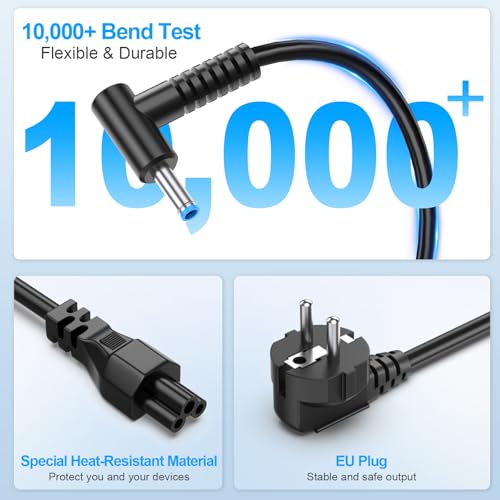 HP Laptop oplaadkabel 45W 19,5V 2,31A voeding voor HP Probook 430 440 450 455 470 250 G3 G4 G5 G6 G7, Elitebook 820 840 850, Pavilion, Spectre, Envy, X360 11 13 15 (Stekker 4,5 x 3,0 mm) - Afbeelding 4