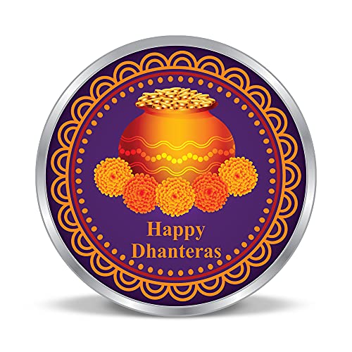 Amazon Brand - Nora Nico Silver BIS Hallmarked Coin Colorful Dhanteras 20 gm 999 Pure Silver