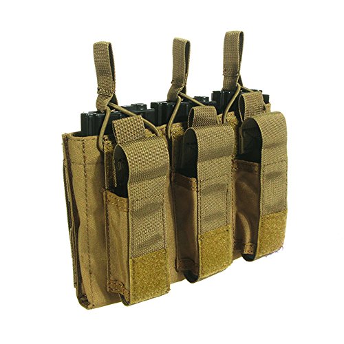 LogLife Tactical Triple Magazine Pouch (Hold 6 Mags) Mag Pouch Bag Holster Black CB Multicam (CB)