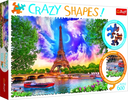 Trefl, Puzzle, Himmel ĂĽber Paris, 600 Teile, Crazy Shapes, Premium Quality, fĂĽr Erwachsene und Kinder ab 10 Jahren