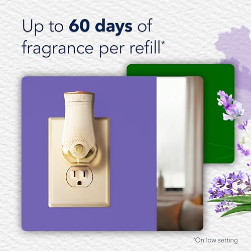Image of Glade PlugIns Refills Air Freshener, Scented and Essential Oils for Home and Bathroom, Tranquil Lavender & Aloe, 3.35 Fl Oz, 5 Count