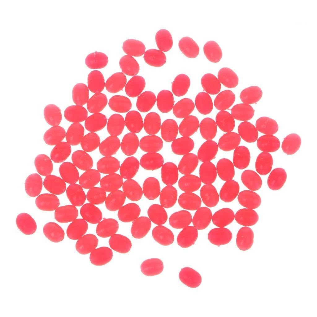 Ljmyy 100Pcs Oval Fishing Lures Fishing Beads Sea Hard Floating Float Tackles