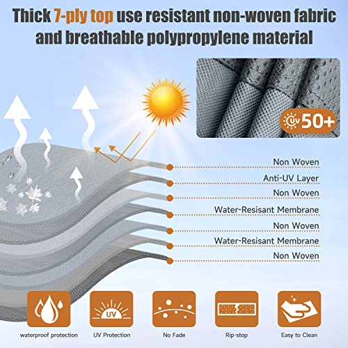 Dikasun Travel Trailer Rv Cover 7 Layers Top 27-30Ft Tt Rv Cover Windproof Waterproof Camper Cover Uv Protection With Accessories Storage Bag Tongue Jack Cover Gutter Cover Ladder Cover(27-30Ft) #TOP1