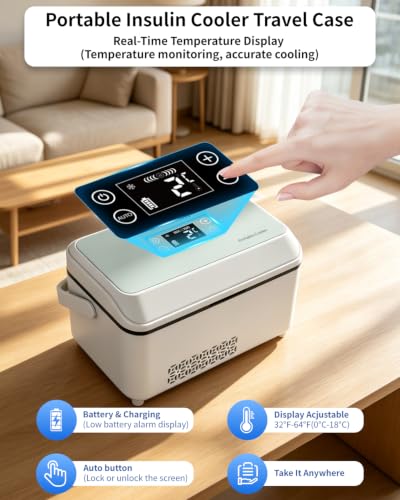 Image of Portable Insulin Cooler Box for 4-12 Pens, FAA-Approved for Home & Travel