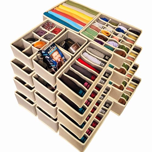 MaxWit 30 Stück Aufbewahrungsboxen für Unterwäsche, Socken, BHs,...