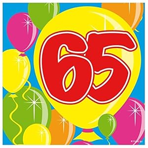 Folat 20Stk. Servietten Zahl 65 Geburtstag Jubiläum