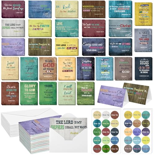 Sayglossy LED-SAYGLOSSY-0432 120 Pack Christian Greeting Cards Bulk Religious Motivational Encouragement Cards cover