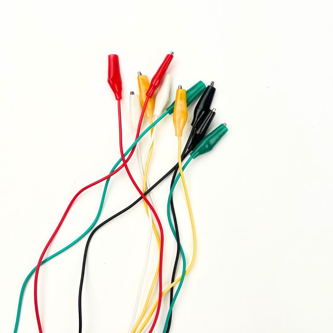 Yellow Tommy Alligator Clip Wire Set | Durable Multi-Purpose Test Leads for Electronics, DIY Projects & Circuit Prototyping (10 Pieces) - Image 4 thumbnail