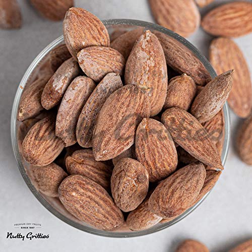 Image of Nutty Gritties Salted Almonds Premium Pack 250g- Roasted and Lightly Salted, Non Fried, Zero Oil, Crunchy Healthy Snack