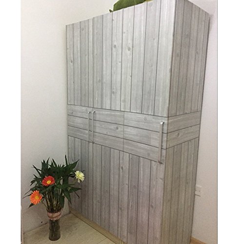 SimpleLife4U Grey Wood Grain Furniture Paper for Countertop Self-Adhesive Shelf Liner Door Sticker 17.7 Inch by 9.8 Feet - Image 2
